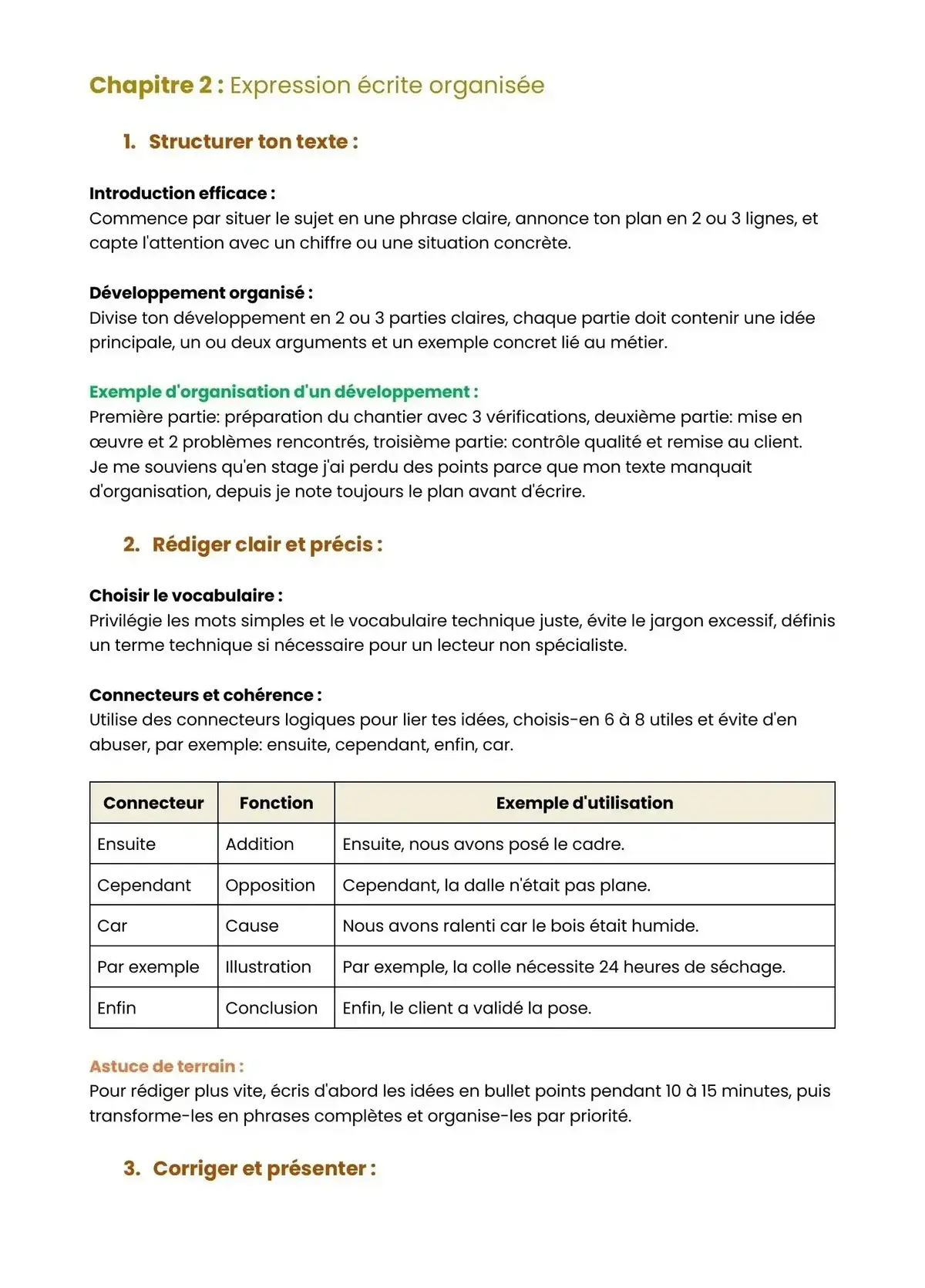 Example Fiche de Révision Bac Pro TMA